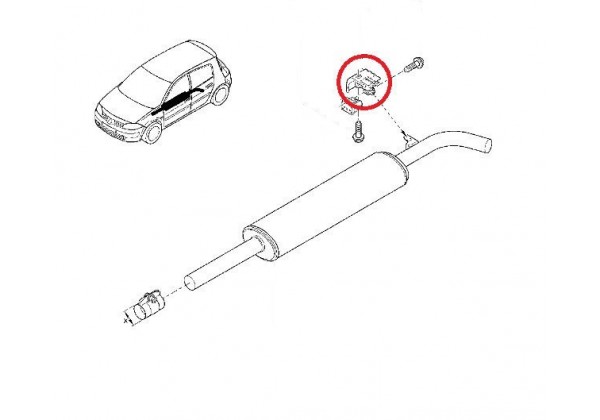 Кронштейн, система випуску ОГ середній Renault Megane II, Scenic II, 8200035447